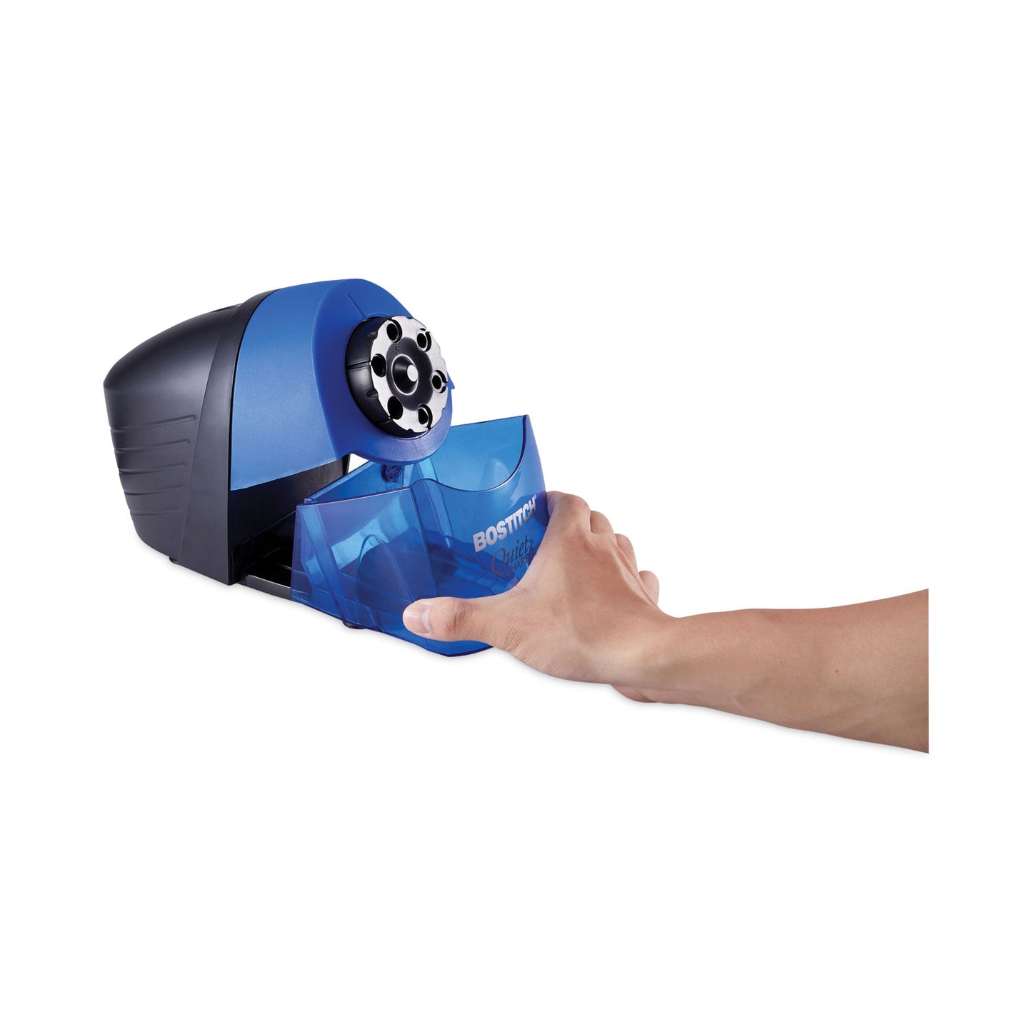 Bostitch QuietSharp 6 Classroom Electric Pencil Sharpener, AC-Powered, 6.13 x 10.69 x 9, Blue (EPS10HC)
