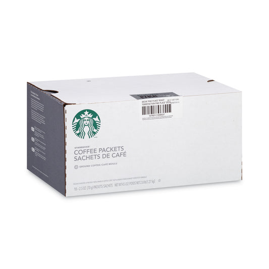Starbucks Coffee, Pike Place Decaf, 2 1/2 oz Packet, 18/Box (11023061)