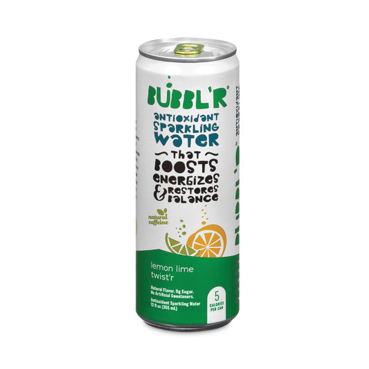 Bubbl'r Antioxidant Sparkling Water, Lemon Lime Twist'r, 12 oz Can, 12 Cans/Carton (WIC60014)
