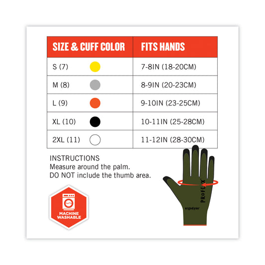 ergodyne ProFlex 7042 ANSI A4 Nitrile-Coated CR Gloves, Green, 2X-Large, Pair (10346)