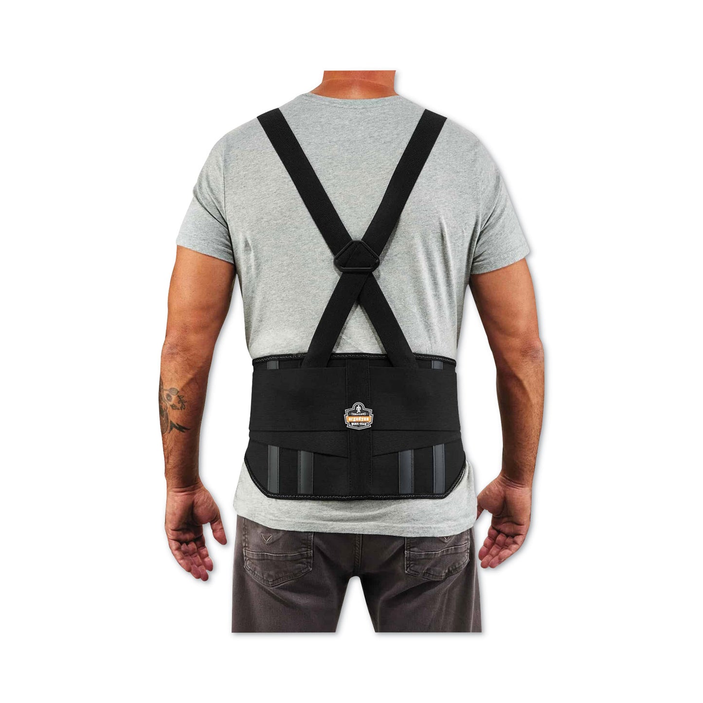 ergodyne ProFlex 1600 Standard Elastic Back Support Brace, X-Small, 20" to 25" Waist, Black (11101)