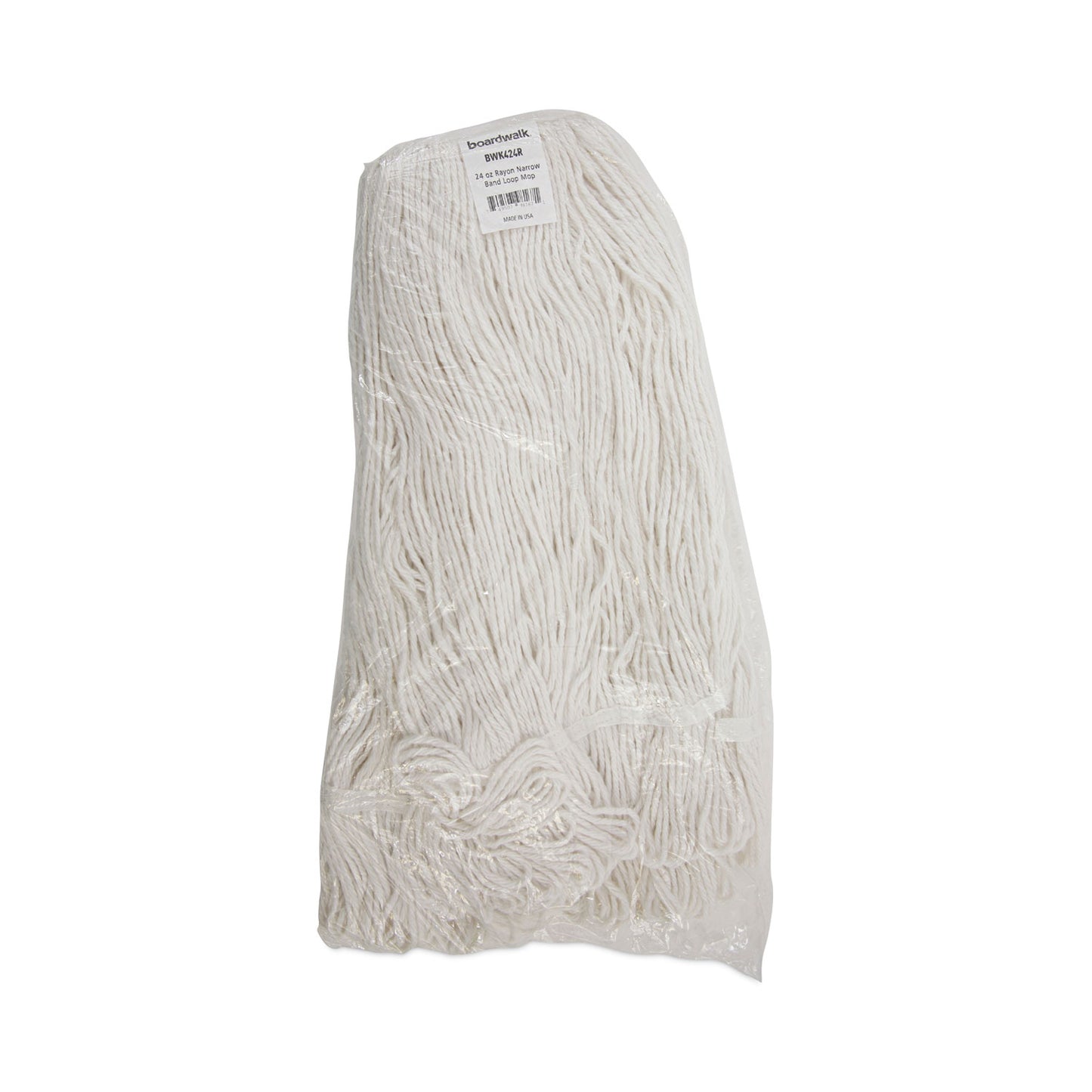 Boardwalk Pro Loop Web/Tailband Wet Mop Head, Rayon, 24oz, White (424REA)