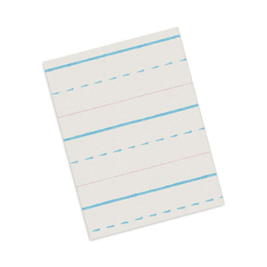 Pacon Multi-Program Handwriting Paper, 30 lb Bond Weight, 1/2" Long Rule, Two-Sided, 8 x 10.5, 500/Pack (ZP2612)