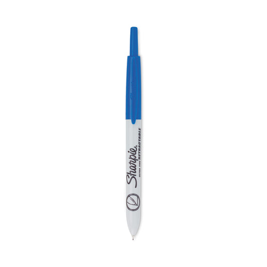Sharpie Retractable Permanent Marker, Extra-Fine Needle Tip, Blue (1735792)