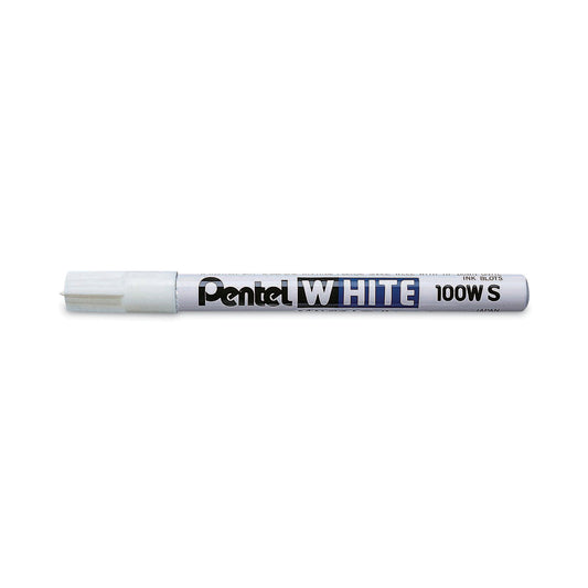 Pentel White Permanent Marker, Fine Bullet Tip, White (100WS)