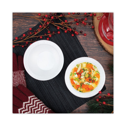 Dart Concorde Non-Laminated Foam Bowl, 12 oz, White, 125/Pack, 8 Packs/Carton (12BWWC)