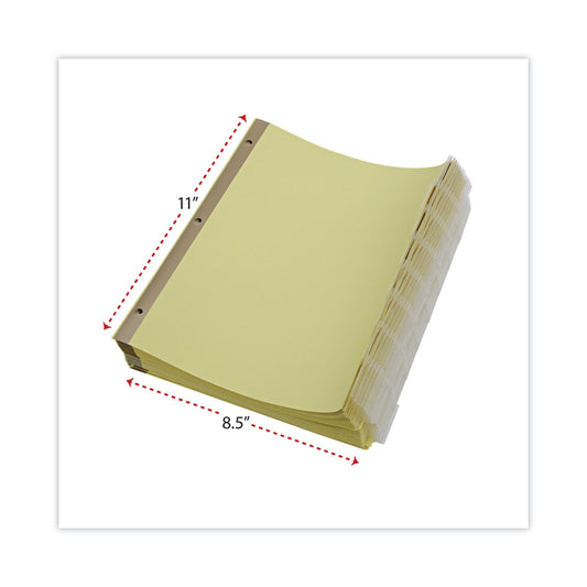 Universal Deluxe Extended Insertable Tab Indexes, 8-Tab, 11 x 8.5, Buff, Clear Tabs, 24 Sets (20891)