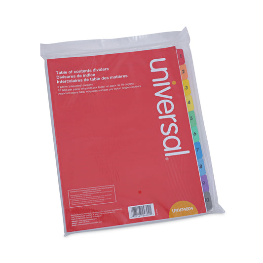 Table Of Contents, 11 x 8.5, White, 6 Sets (24804)