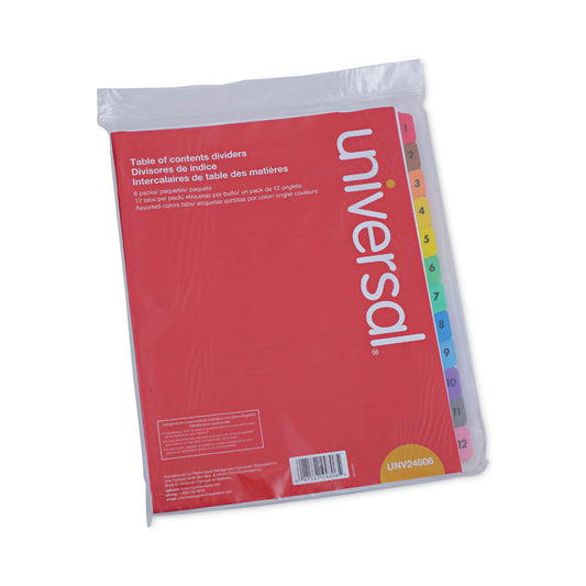 Table Of Contents, 11 x 8.5, White, 6 Sets (24806)