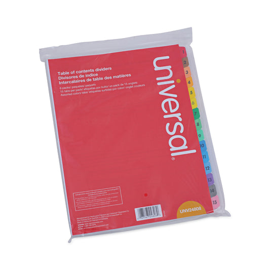 Table Of Contents, 11 x 8.5, White, 6 Sets (24808)
