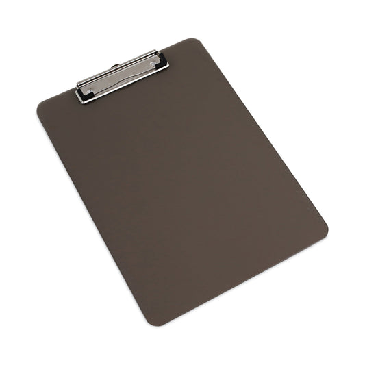Universal Plastic Clipboard with Low Profile Clip, 0.5" Clip Capacity, Holds 8.5 x 11 Sheets, Translucent Black (40311)