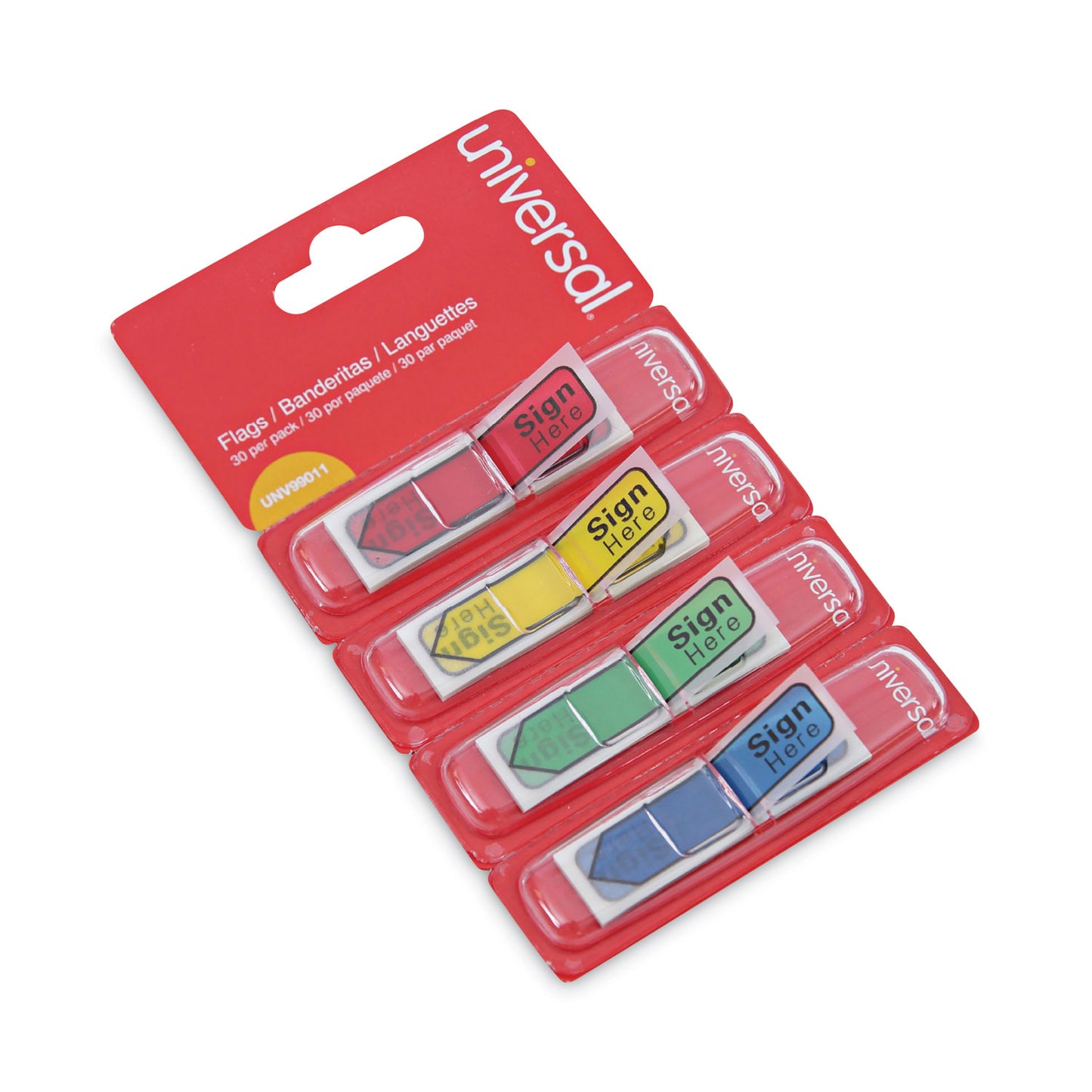 Universal Deluxe Message Arrow Flags, "Sign Here", Assorted Colors, 120/Pack (99011)