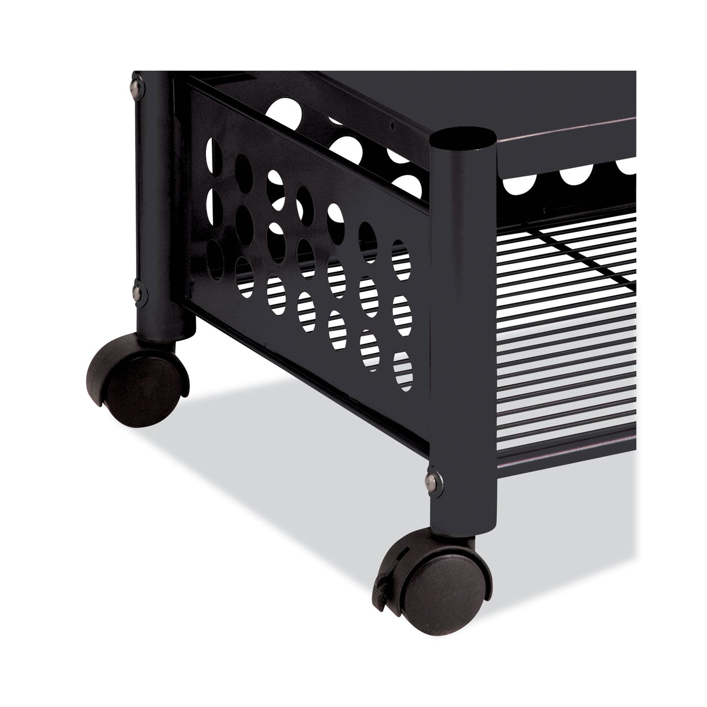 Vertiflex Underdesk Machine Stand, Metal, 2 Shelves, 90 lb Capacity, 21.5" x 17.88" x 11.5", Black (VF52009)