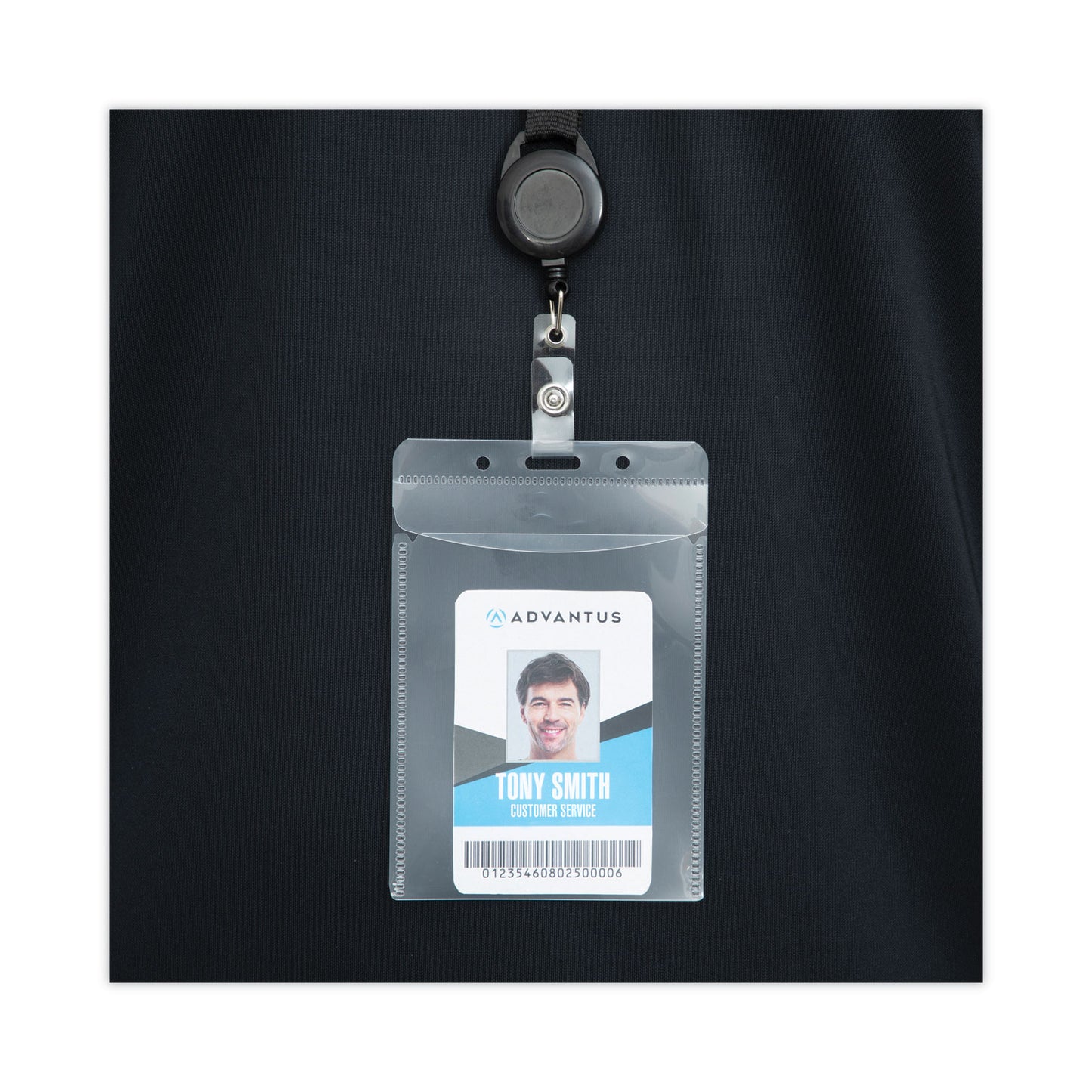 Advantus PVC-Free Badge Holders, Vertical, Clear 3.5" x 5.13" Holder, 3.13" x 4.5" Insert, 50/Pack (75604)