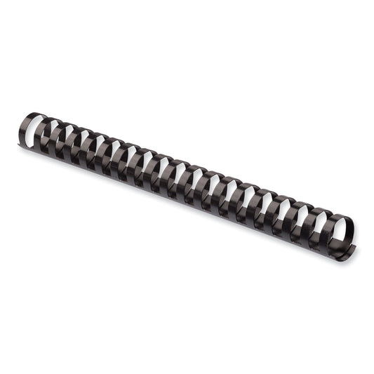 Fellowes Plastic Comb Bindings, 3/4" Diameter, 150 Sheet Capacity, Black, 25/Pack (52509)