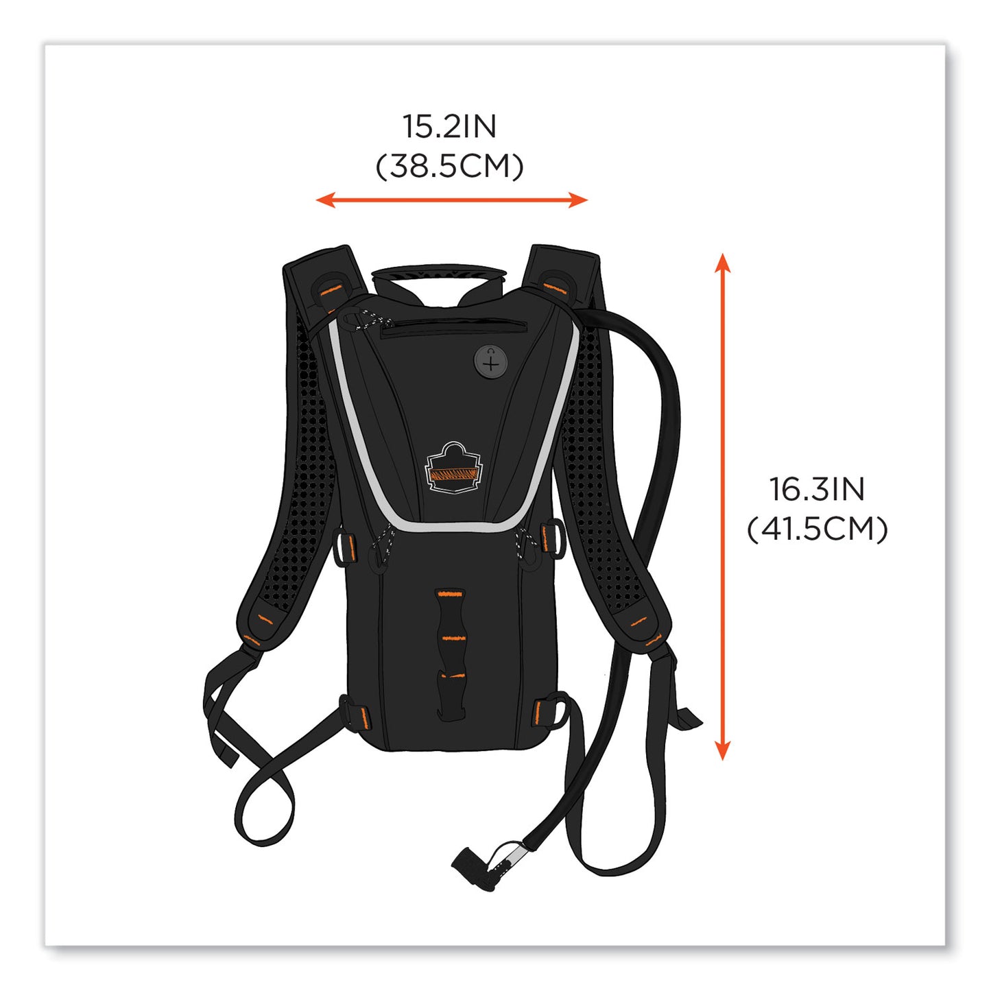 ergodyne Chill-Its 5156 Low Profile Hydration Pack, 3 L, Black (13161)