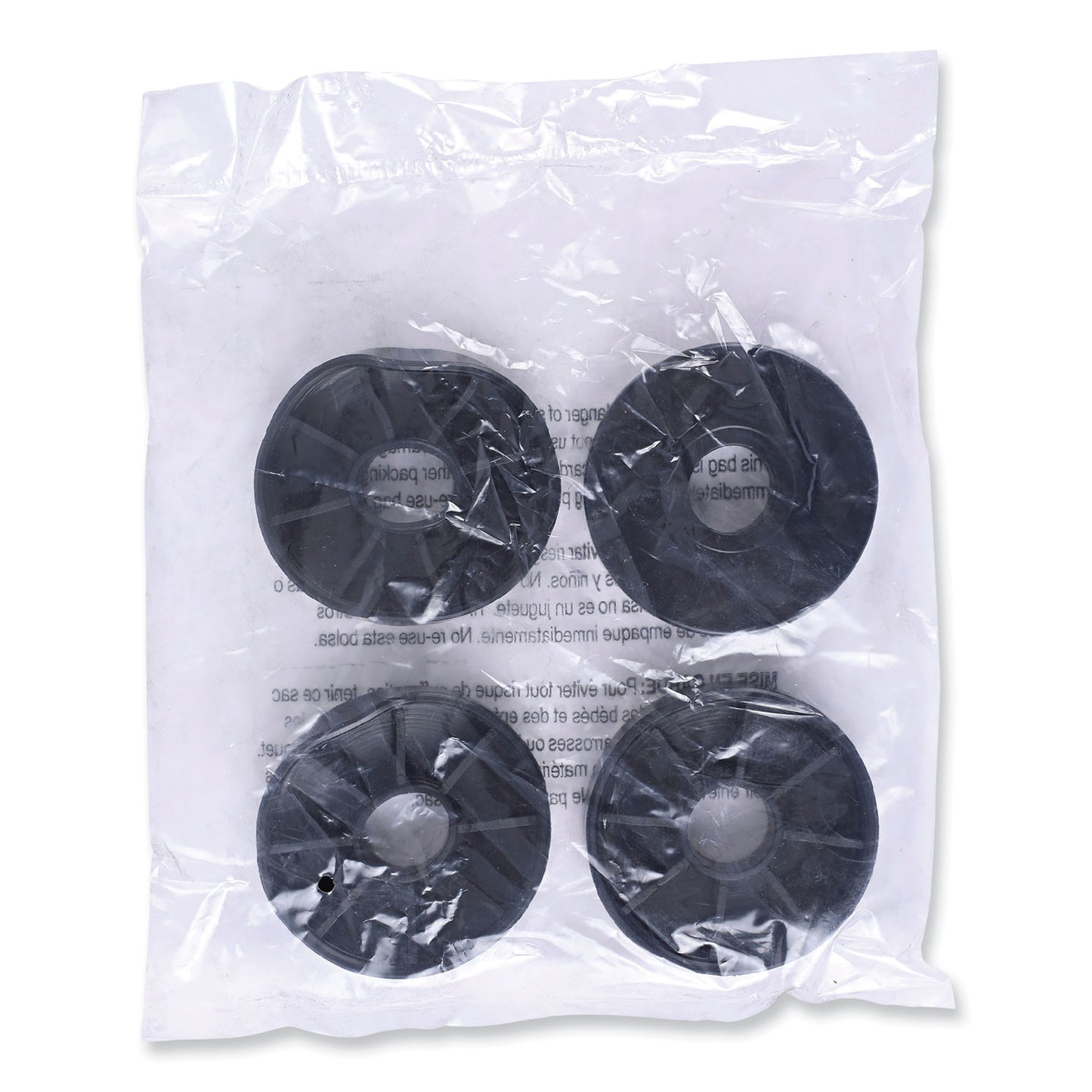 Alera Optional Casters for Wire Shelving, Hooded Design with Integrated Bumpers, Grip Ring Stem, 5" Wheel, Black, 4/Set (2 Locking) (SW590004)