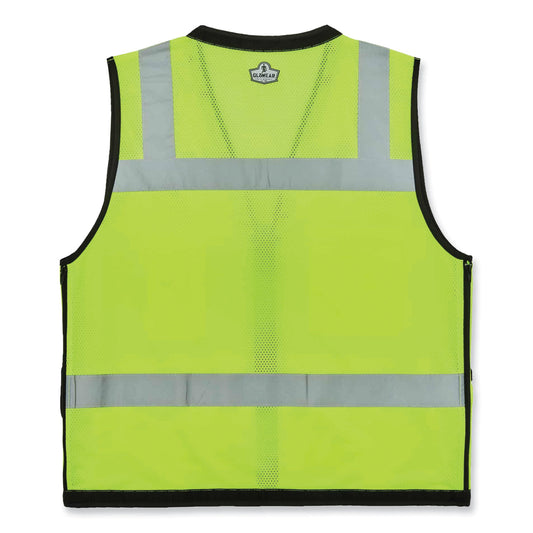 ergodyne GloWear 8253HDZ Class 2 Heavy-Duty Mesh Surveyors Vest, Polyester, 4X-Large/5X-Large, Lime (23329)
