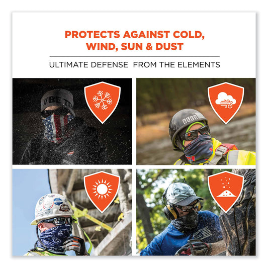 ergodyne N-Ferno 6491 Reversible Thermal Fleece + Poly Multi-Band, One Size Fits Most, American Flag (42321)