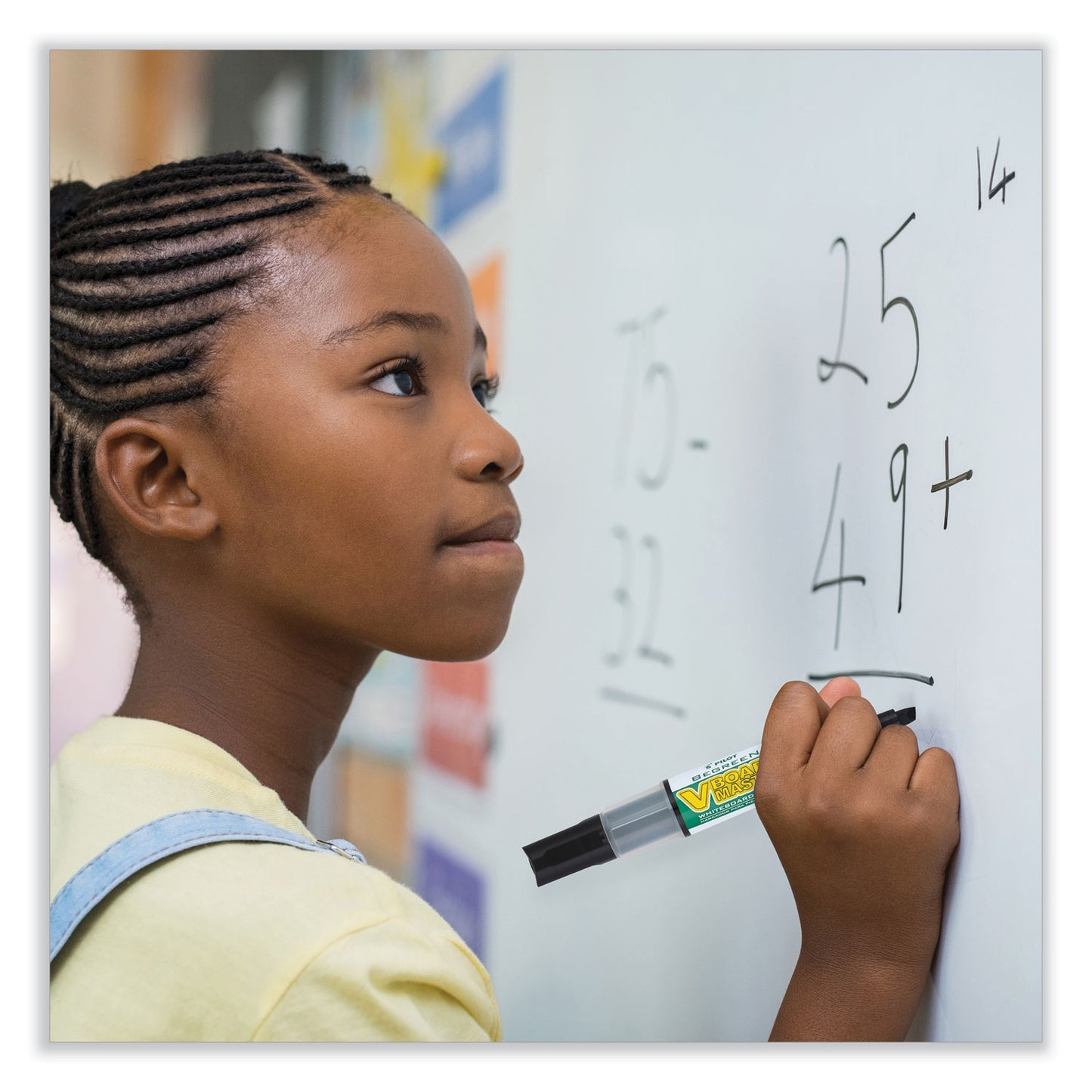 Pilot BeGreen V Board Master Dry Erase Marker, Medium Chisel Tip, Assorted Colors, 5/Pack (43917)