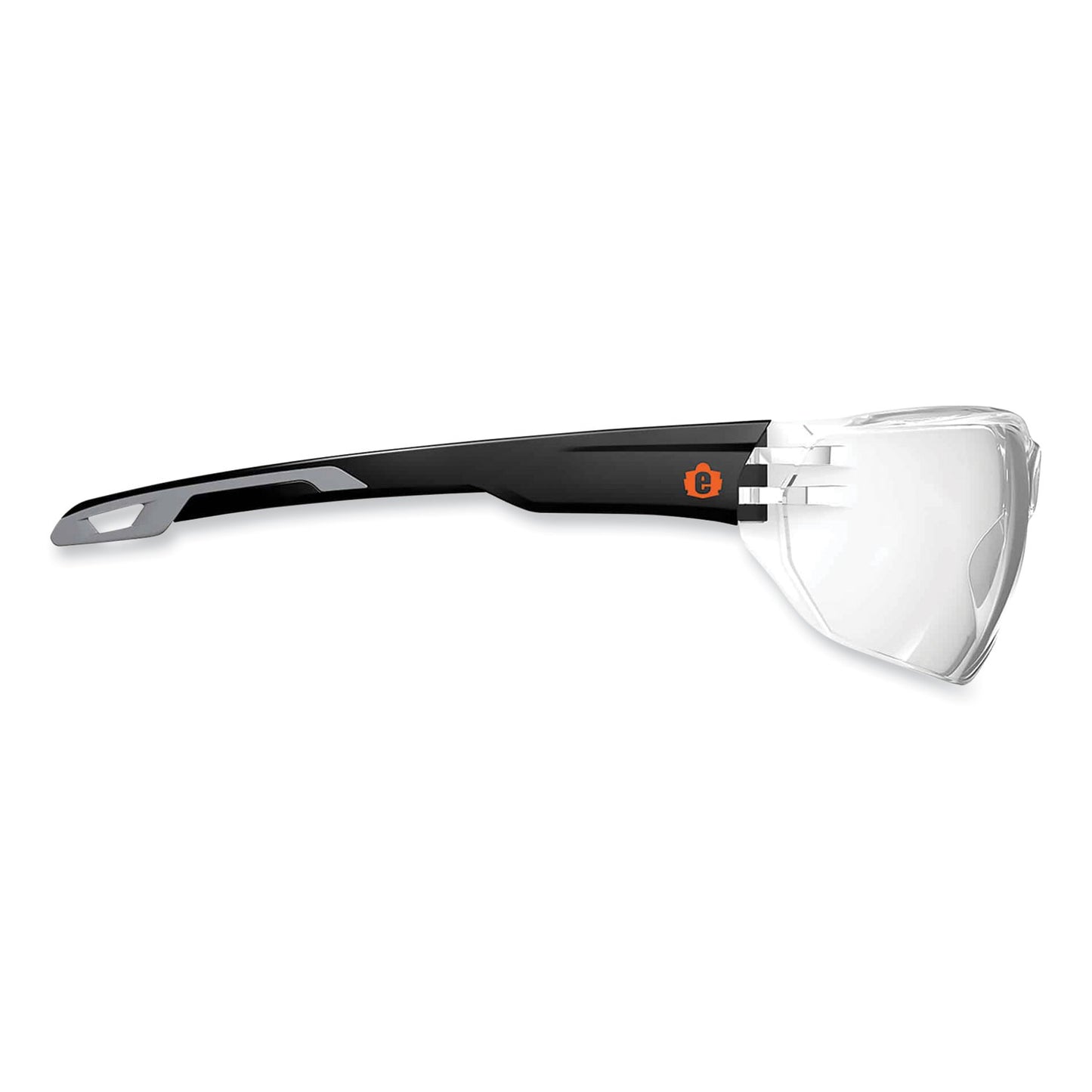 ergodyne Skullerz Vali Frameless Safety Glasses, Black Nylon Impact Frame, Anti-Fog Clear Polycarbonate Lens (59203)