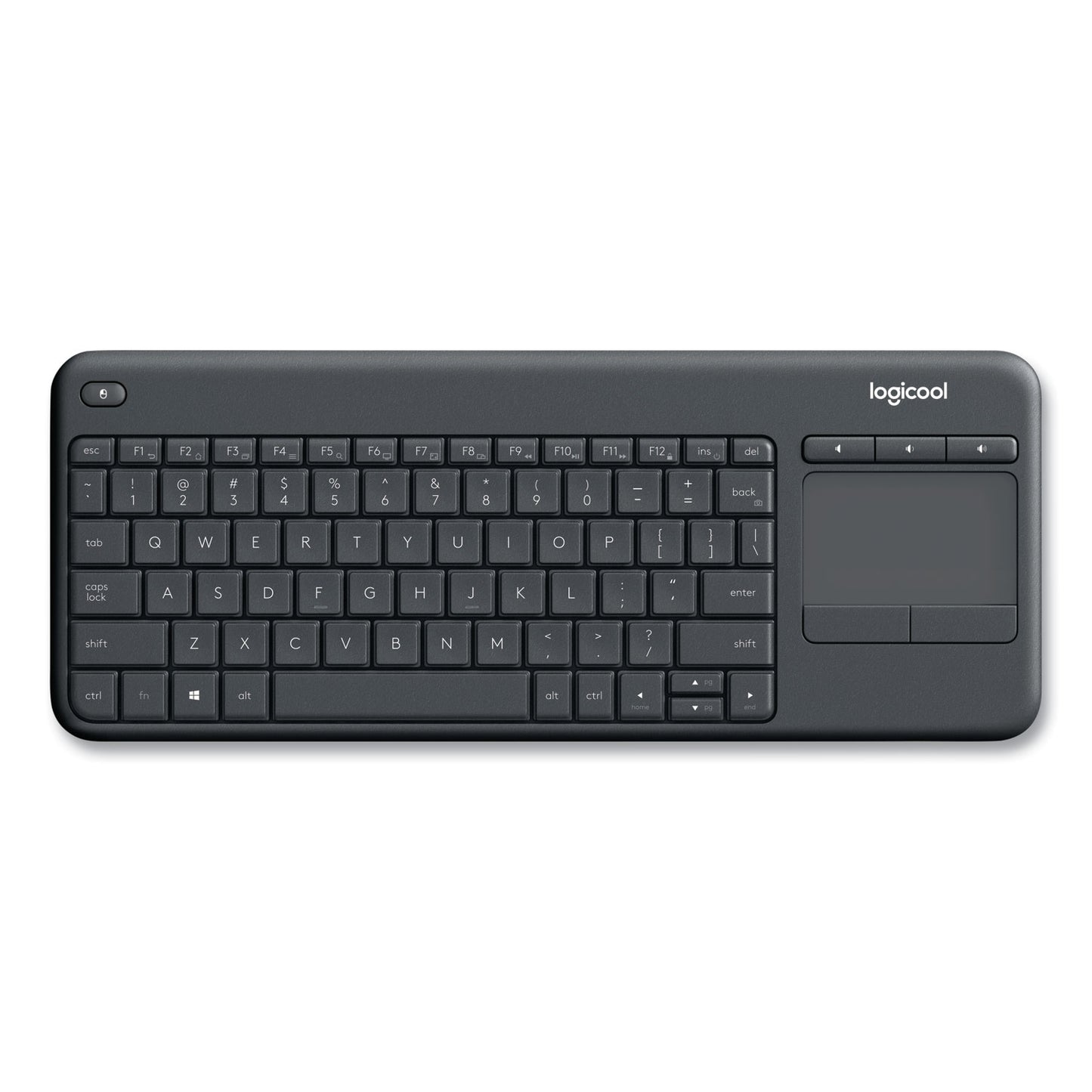 Logitech Wireless Touch Keyboard K400 Plus, Black (920007119)