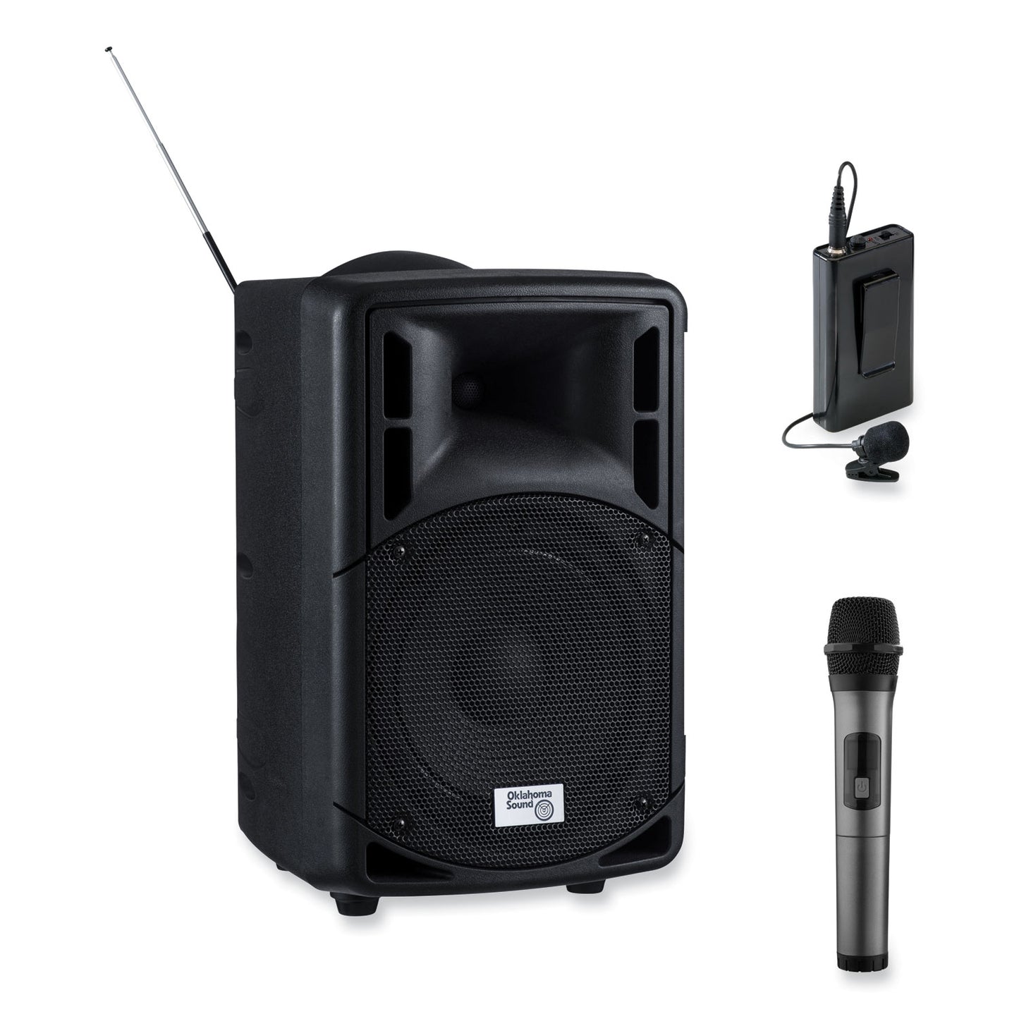 Oklahoma Sound Wireless PA System with Wireless Tie Clip Microphone, 40 W, Black (PRA8000PRA86)
