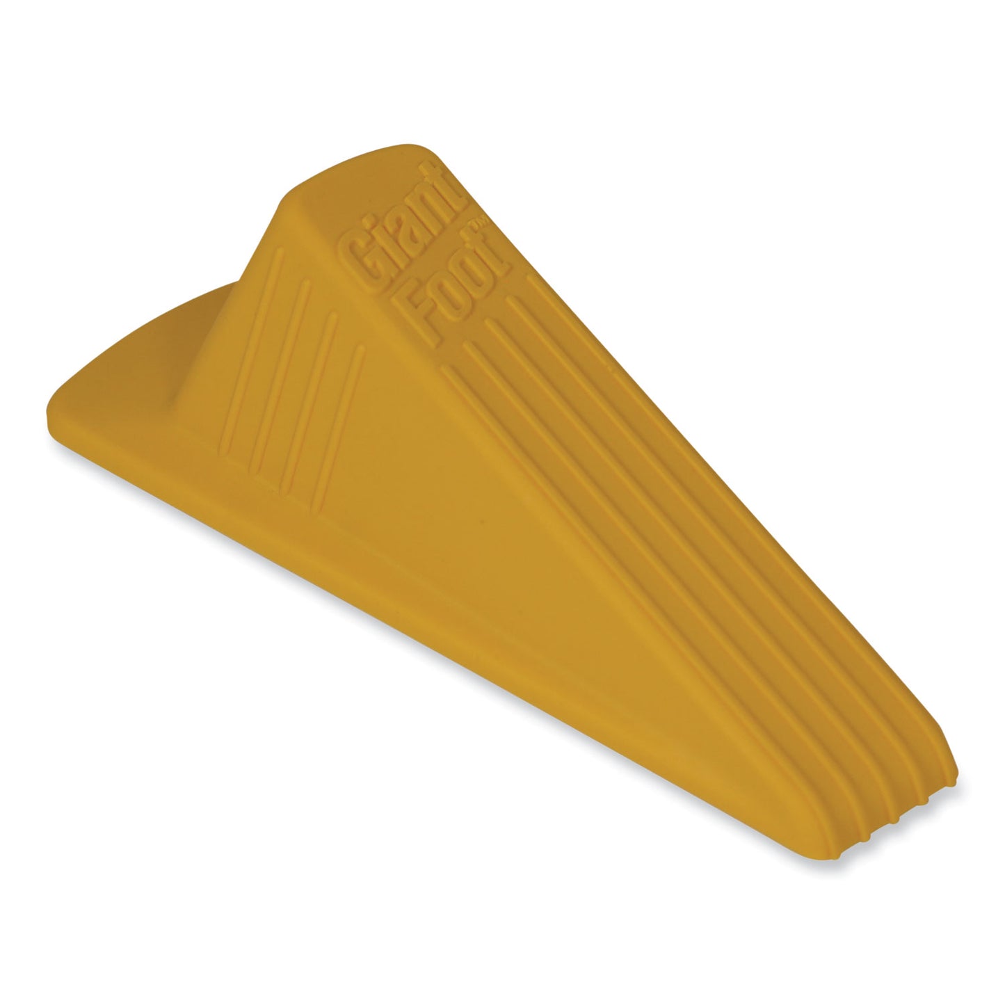 Master Caster Giant Foot Doorstop, No-Slip Rubber Wedge, 3.5w x 6.75d x 2h, Safety Yellow (00966)