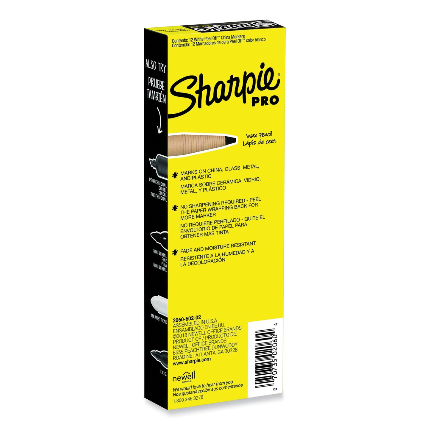 Sharpie Peel-Off China Markers, White, Dozen (2060)