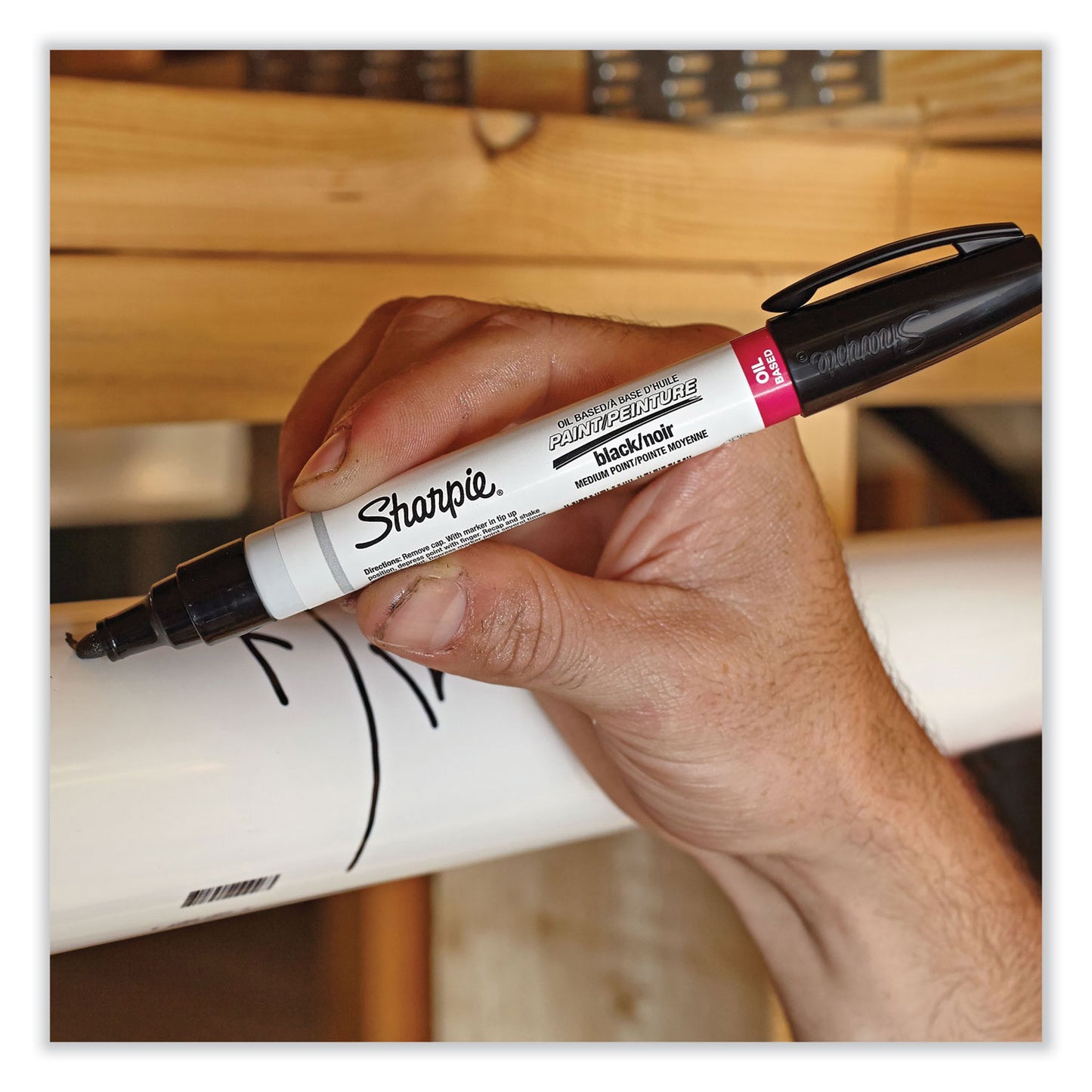 Sharpie Permanent Paint Marker, Medium Bullet Tip, Black (35549)