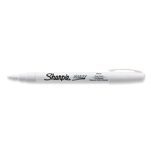 Sharpie Permanent Paint Marker, Fine Bullet Tip, White (35543)