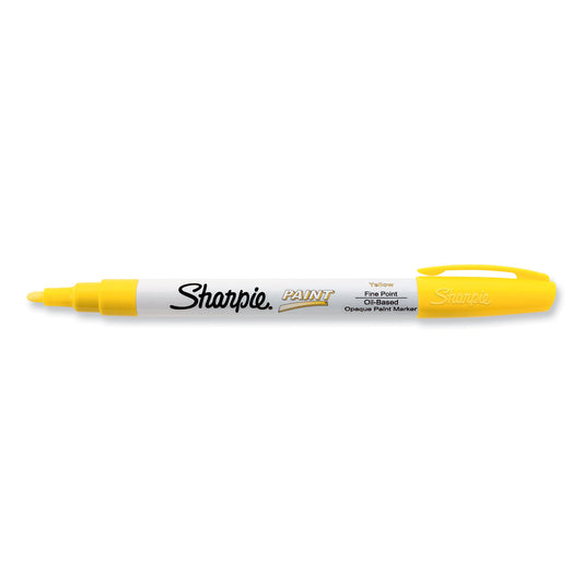 Sharpie Permanent Paint Marker, Fine Bullet Tip, Yellow (35539)