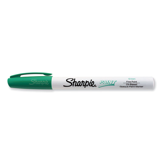 Sharpie Permanent Paint Marker, Fine Bullet Tip, Green (35537)
