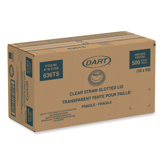 Dart Plastic Cold Cup Lids, Fits 32 oz Cups, Clear, 500/Carton (636TS)