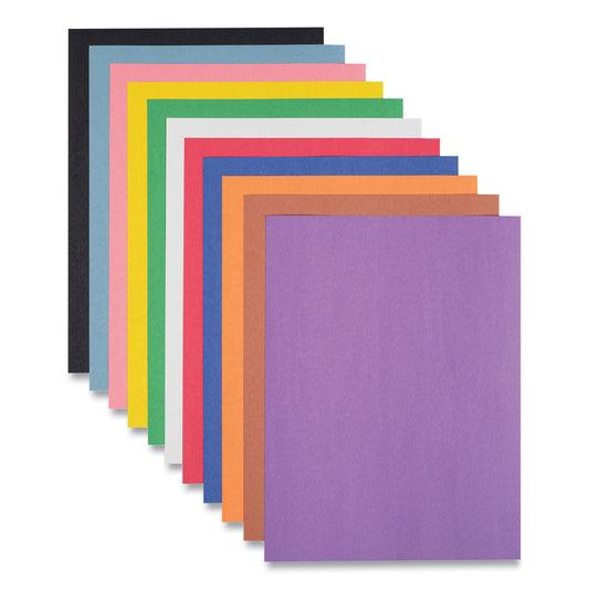 Prang SunWorks Construction Paper Smart-Stack, 50 lb Text Weight, 9 x 12, Assorted, 300/Pack (6525)