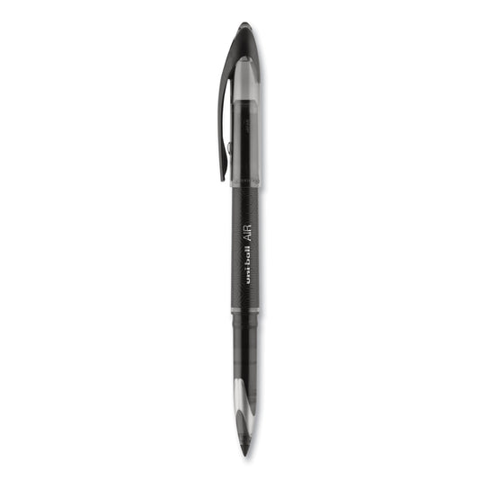 uni-ball AIR Porous Rollerball Pen, Medium 0.7 mm, Black Ink/Barrel, Dozen (1927631)