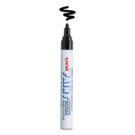 uni Paint Permanent Marker, Medium Bullet Tip, Black (63601)