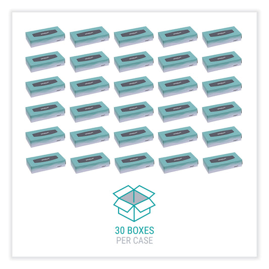 Windsoft Facial Tissue, 2 Ply, White, Flat Pop-Up Box, 100 Sheets/Box, 30 Boxes/Carton (2360)