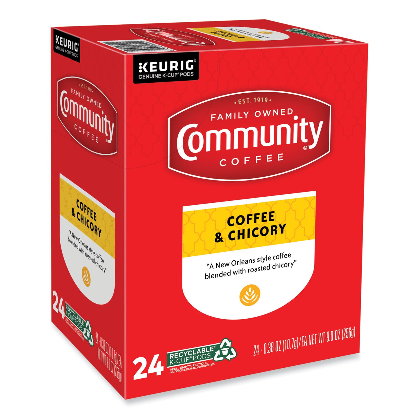Community Coffee Coffee and Chicory K-Cup, 24/Box (6414CC)