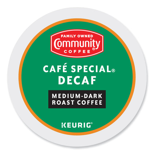 Community Coffee Cafe Special Decaf K-Cup, 24/Box (6408CC)