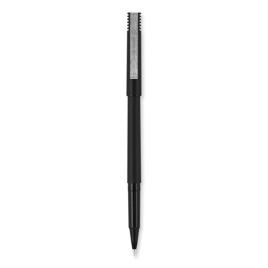 uni-ball Roller Ball Pen, Stick, Extra-Fine 0.5 mm, Black Ink, Black Barrel, 72/Pack (2013565)