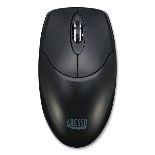 Adesso iMouse M60 Antimicrobial Wireless Mouse, 2.4 GHz Frequency/30 ft Wireless Range, Left/Right Hand Use, Black