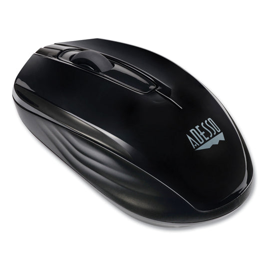 Adesso iMouse S50 Wireless Mini Mouse, 2.4 GHz Frequency/33 ft Wireless Range, Left/Right Hand Use, Black (IMOUSES50B)