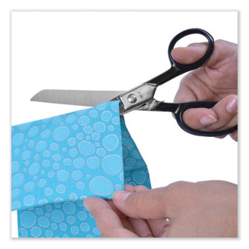 Hot Forged Carbon Steel Shears, 7" Long, 3.13" Cut Length, Straight Black Handle