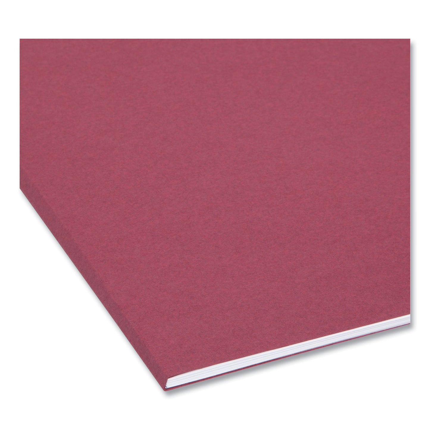 Smead Interior File Folders, 1/3-Cut Tabs: Assorted, Letter Size, 0.75" Expansion, Maroon, 100/Box (10275)