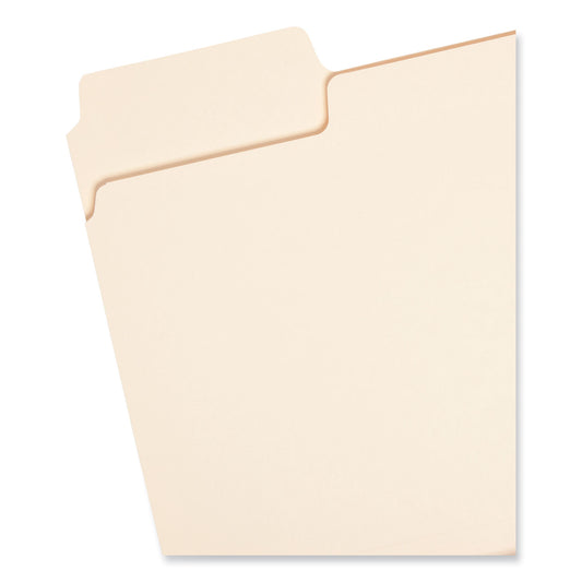 Smead SuperTab Top Tab File Folders, 1/3-Cut Tabs: Assorted, Letter Size, 0.75" Expansion, 14-pt Manila, 50/Box (10401)