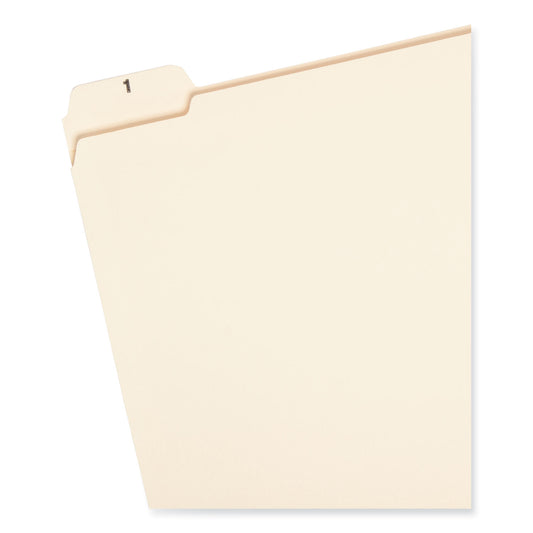 Smead Indexed File Folder Sets, 1/5-Cut Prelabeled Tabs: 1 to 31, Letter Size, 0.75" Expansion, Manila, 31/Set (11769)