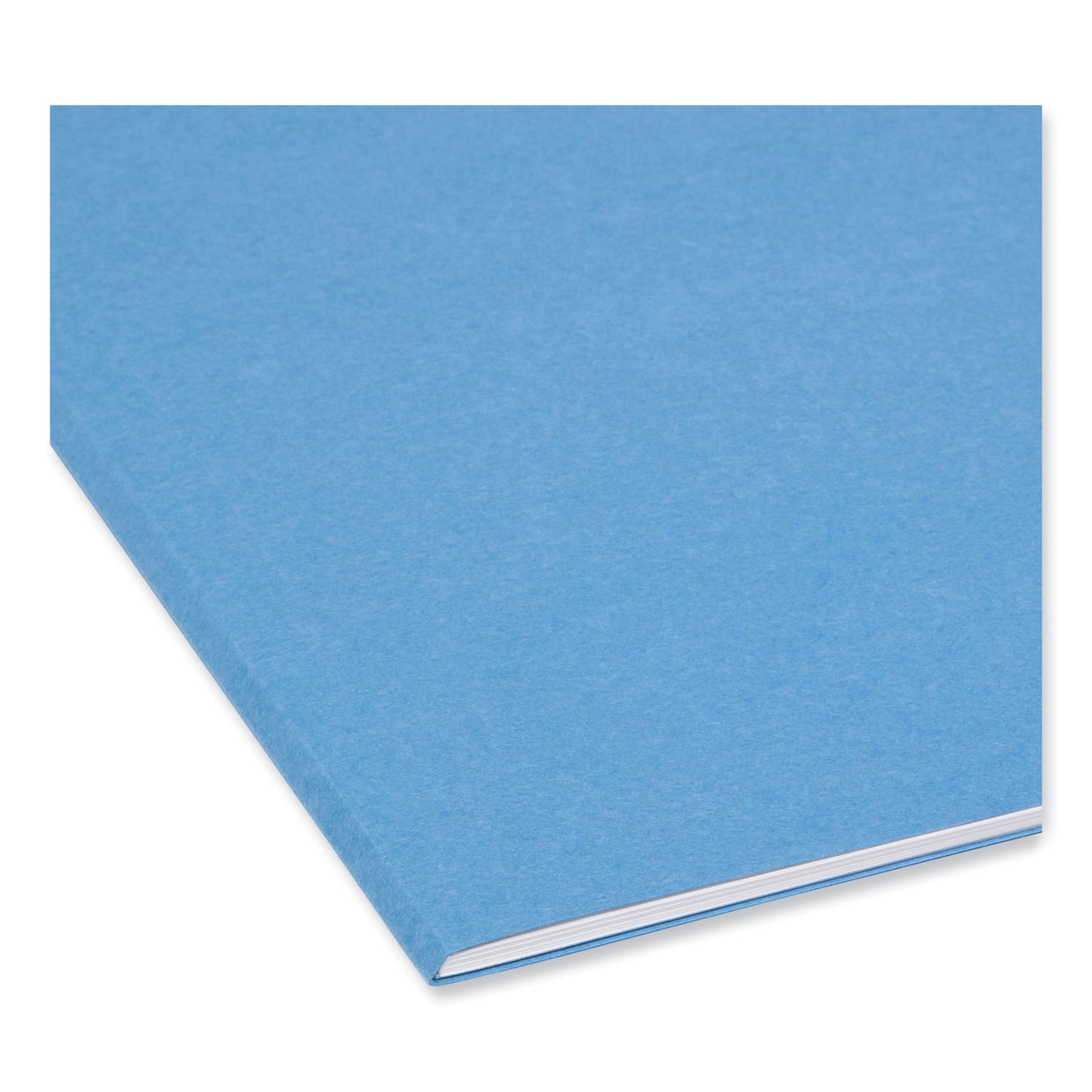 Smead Reinforced Top Tab Colored File Folders, Straight Tabs, Letter Size, 0.75" Expansion, Blue, 100/Box (12010)