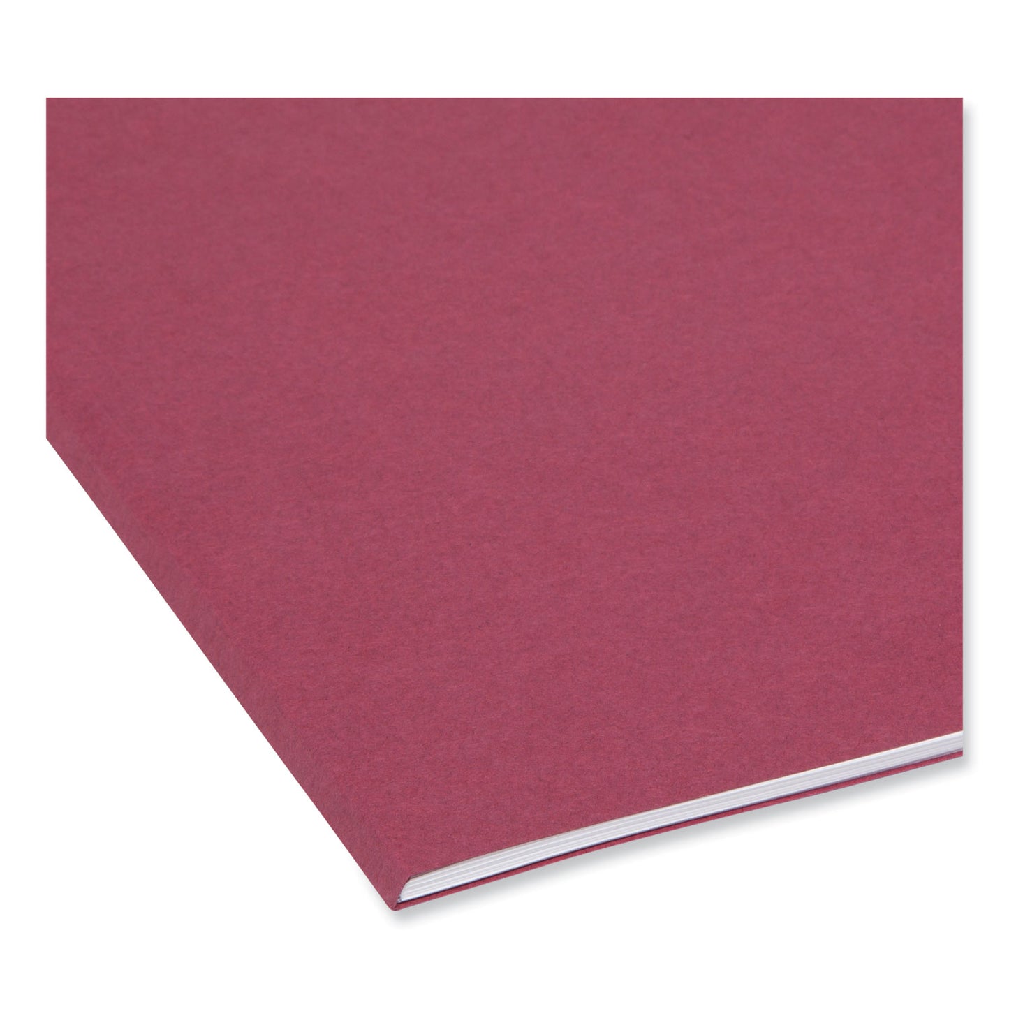 Smead Reinforced Top Tab Colored File Folders, 1/3-Cut Tabs: Assorted, Letter Size, 0.75" Expansion, Maroon, 100/Box (13084)