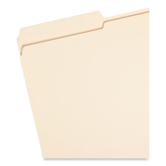 Smead Reinforced Tab Manila File Folders, 1/3-Cut Tabs: Assorted, Legal Size, 0.75" Expansion, 11-pt Manila, 100/Box (15334)